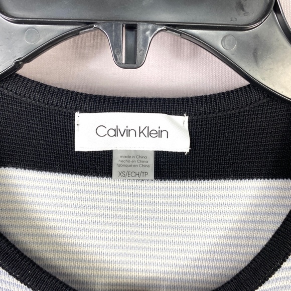 Calvin Klein Women Multicolor Stripe Long Sleeves Open Front Colorblock … - Picture 6 of 9